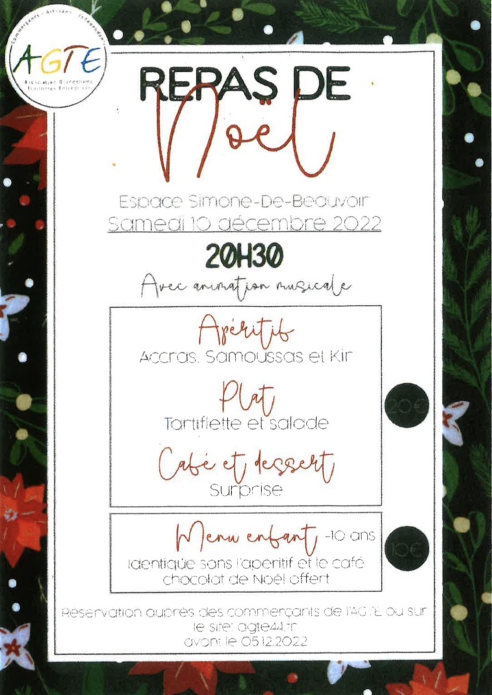 Informations > Repas de NOEL