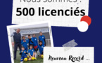 Informations importantes > Nous sommes 500 licenciés !